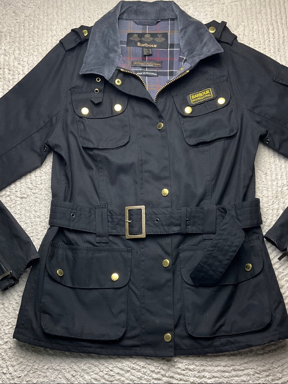 Barbour Ladies International Wax Jacket Size USA 8 / UK 12